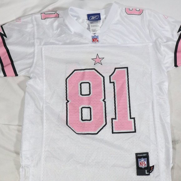Reebok Other - RARE Terrell Owens Dallas Cowboys Pink & White Jersey Sz LG 14/16